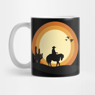 cowboy in the sunset Mug